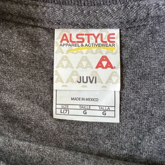New! Boys Alstyle Juvi Charcoal Gray Tee Large 7 - Picture 3 of 5